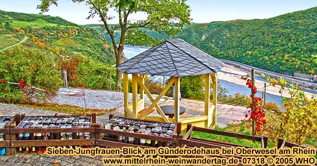 Sieben-Jungfrauen-Blick am Gnderrodehaus bei Oberwesel am Rhein